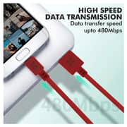 Promate USB-A To Micro-USB Cable 2m Maroon