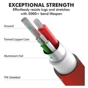 Promate USB-A To Micro-USB Cable 2m Maroon