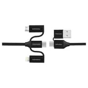 Promate 6In1 Hybrid Multi Connector Cable 1.2m Black