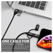 Promate 6In1 Hybrid Multi Connector Cable 1.2m Black