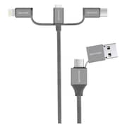 Promate TRIO2 6In1 Charger Cable1.2m Grey