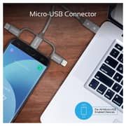 Promate TRIO2 6In1 Charger Cable1.2m Grey