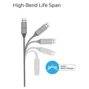 Promate TRIO2 6In1 Charger Cable1.2m Grey