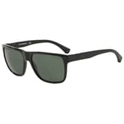 Emporio Armani Black Plastic Polarized Men EM-4035-501771-58 Sunglasses