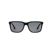Emporio Armani Black Plastic Polarized Men EM-4047-506381-56 Sunglasses