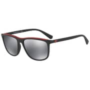Emporio Armani Black Plastic Polarized Men EM-4109-50426G-57 Sunglasses