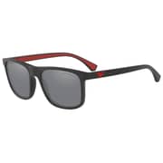 Emporio Armani Black Plastic Men EM-4129-50016G-56 Sunglasses