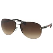 Prada Brown Metal Unisex PS-56MS-5AV6S1-65 Sunglasses