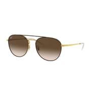RayBan RB3589-905513-55 Brown/Gold Metal Unisex Sunglasses