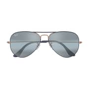 RayBan RB3025-9156AJ-58 Dark Blue/Bronze Copper Metal Unisex Sunglasses