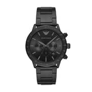 Emporio Armani AR11242 Mario Black Stainless Steel Men Watch