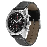 Hugo Boss Aero Black Leather Men Watch 1513770