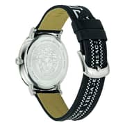 Versace V Circle Black Leather Men Watch VEBQ01219
