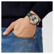 Versace V Circle Black Leather Men Watch VEBQ01219