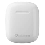 Cellularline Aries - Universal Wireless Capsule-Shaped Stereo Earphones with Portable Charger White