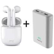 Mycandy TWS200 True Wireless Earbuds White + Mycandy PB10K Power Bank 10000mAh White