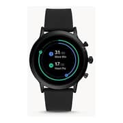 Fossil FTW4025 The Carlyle Gen 5 44mm Black Silicon Smartwatch