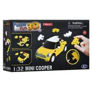 3D Puzzle Cars Mini Cooper 3D Puzzle Yellow