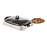 Kenwood Electric Open Flat Grill With Glass Lid Health Grill 2000 W, Silver, HG266.