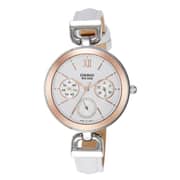 Casio White Leather Women Watch LTP-E406L-7AVDF