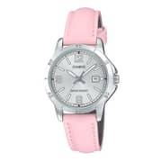 Casio Pink Leather Women Watch LTP-V004L-4BUDF