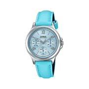 Casio Sky Blue Leather Women Watch LTP-V300L-2A3UDF