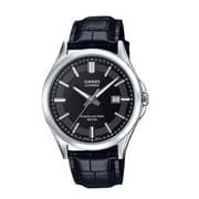 Casio Black Leather Men Watch MTS-100L-1AVDF