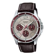 Casio Black Leather Men Watch MTP-1374L-7A1VDF
