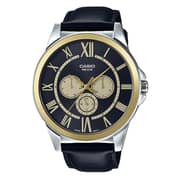 Casio Black Leather Men Watch MTP-E318L-1BVDF