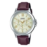 Casio Brown Leather Men Watch MTP-V300L-9AUDF