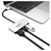 Wiwu Alpha C2H 3In1 Type C Hub (VGA/USB/HDMI) Silver
