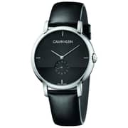 Calvin Klein Established Black Leather Unisex Watch K9H2X1-C1
