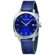 Calvin Klein Fraternity Blue Leather Men Watch K9N111-VN