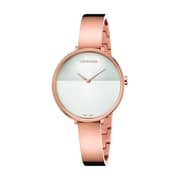 Calvin Klein Rise Rose Gold Stainless Steel Women Watch - K7A236-46