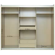 Milan Collection 3 Door Sliding Wardrobe