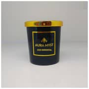 Aura Myst 7 oz Black Glass Jar Candle With Gold Lid Oud Immortal