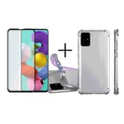 Max & Max Tempered Glass + Cover For Samsung A51