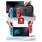 Nintendo Switch V2 32GB Neon Blue/Red Middle East Version + Super Mario Bros U Deluxe + 2 Games