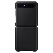 Samsung Galaxy Z Flip Leather Cover - Black