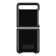 Samsung Galaxy Z Flip Leather Cover - Black