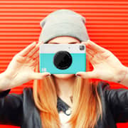 Kodak Printomatic Digital Instant Camera Blue with Wide-angle 8 mm Lens - RODOMATICBL