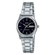 Casio LTP-V006D-1B2 Dress Silver Stainless Steel Analog Watch Women