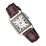 Casio Dress Brown Leather Women Analog Watch LTP-V007L-7B2