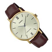 Casio Dress Brown Leather Women Analog Watch LTP-VT01GL-9B