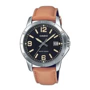 Casio Dress Leather Men Analog Watch MTP-V004L-1B2