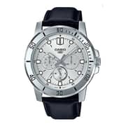 Casio Enticer Black Leather Men Analog Watch MTP-VD300L-7E