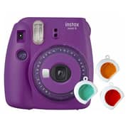 Fujifilm INSTAX Mini 9 Instant Film Camera Purple With Clear Accents