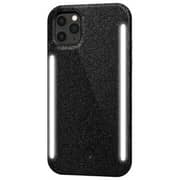 Lumee Duo Case With Selfie Light Black Glitter iPhone 11 Pro Max