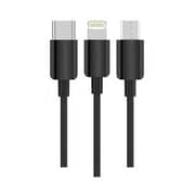 Xcell HC-226 Fast Wall Charger With 3in1 Cable Black