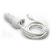 Brave Universal Car Charger USB With Cable - White